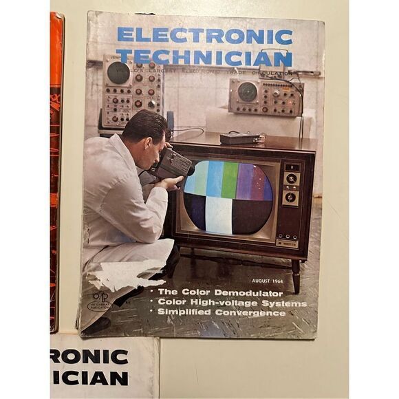 Vintage Electronics Technician 1960s Magazines Lot of 3 Radios Power Tool TV Ads - Picture 3 of 12